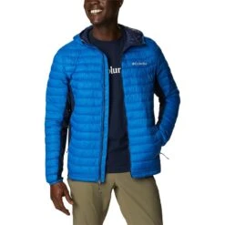 Columbia Men's Powder Pass™ Hybrid Down Jacket Bright Indigo / Collegiate Navy -Featured Sports Equipment Store 1773271 433 f