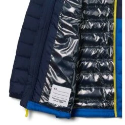 Columbia Kids' Powder Lite™ Hooded Jacket Bright Indigo / Coll Navy / Laser Lemon -Featured Sports Equipment Store 1802901 435 a1 presethigh res jpeg 300 dpi