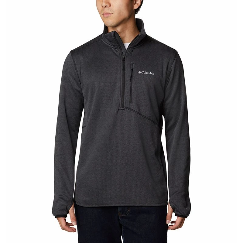 Columbia Men's Park View™ Fleece Half Zip Black Heather 3 Columbia Men's Park View™ Fleece Half Zip Black Heather