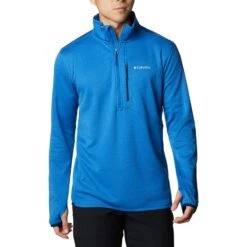 Columbia Men's Park View™ Fleece Half Zip Bright Indigo Heather