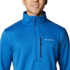 Columbia Men's Park View™ Fleece Half Zip Bright Indigo Heather -Featured Sports Equipment Store 1952203432 4