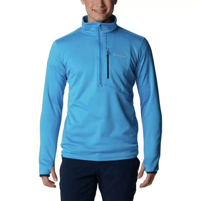 Columbia Men's Park View™ Fleece Half Zip Compass Blue Heather 3 Columbia Men's Park View™ Fleece Half Zip Compass Blue Heather
