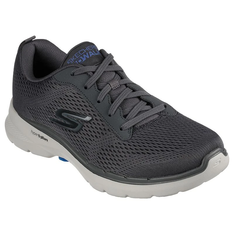Skechers Men's GO WALK 6 - Avalo Runners Charcoal 5 Skechers Men's GO WALK 6 - Avalo Runners Charcoal - Image 3