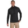 Berghaus Men's Spitzer Half Zip Fleece Jet Black / Grey Pinstripe