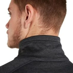 Berghaus Men's Spitzer Half Zip Fleece Jet Black / Grey Pinstripe -Featured Sports Equipment Store 4 22251cx3 x7