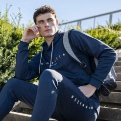 Men's Nathan Regular Technical Fleece Skinny Bottoms Marine / Silver -Featured Sports Equipment Store 4t5a1901 1