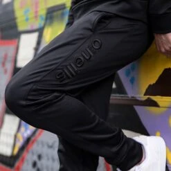 Men’s Niall Fleece Skinny Bottoms Black