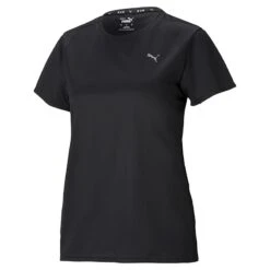 Puma Women's Favourite Short Sleeve Running T-Shirt Black -Featured Sports Equipment Store 520181 01 1