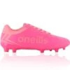 Aluna Youth Firm Ground Laced Football Boots Pink / Light Pink