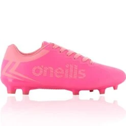 Aluna Youth Firm Ground Laced Football Boots Pink / Light Pink