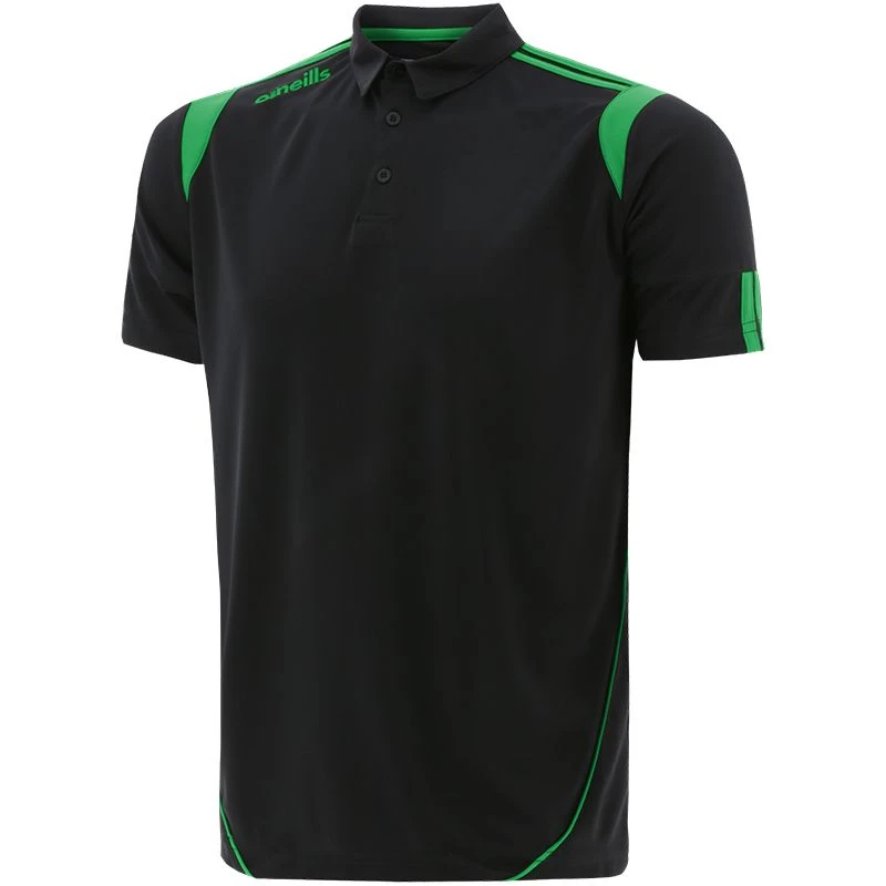 Kids' Loxton Polo Shirt Black / Green 3 Kids' Loxton Polo Shirt Black / Green