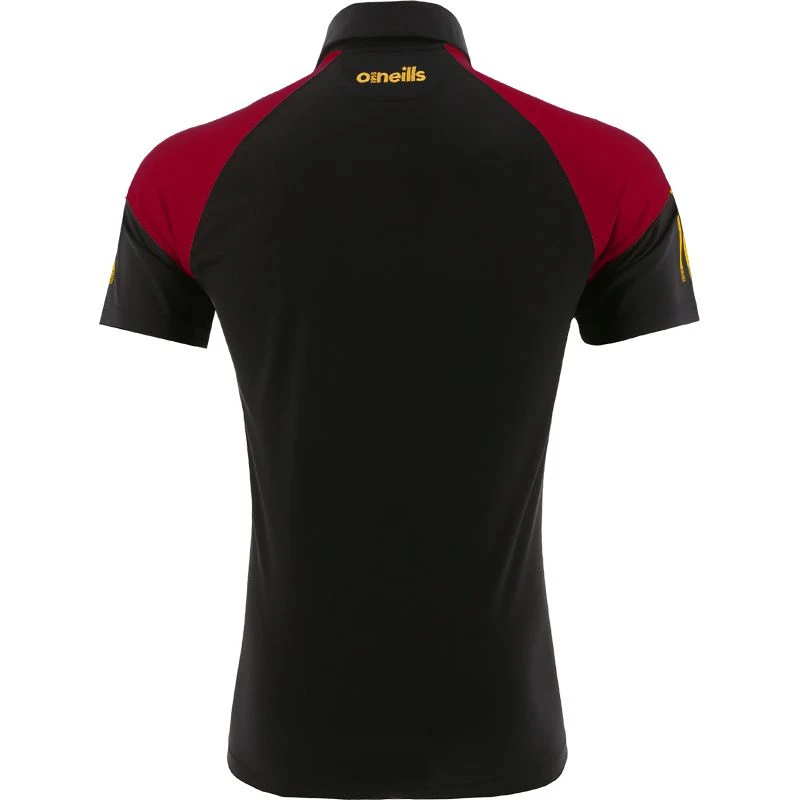 Kids' Oslo Polo Shirt Black / Maroon / Amber 4 Kids' Oslo Polo Shirt Black / Maroon / Amber - Image 2