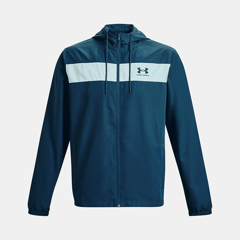 Under Armour Men's UA Sportstyle Windbreaker Jacket Fuse Teal / Petrol Blue 5 Under Armour Men's UA Sportstyle Windbreaker Jacket Fuse Teal / Petrol Blue - Image 3
