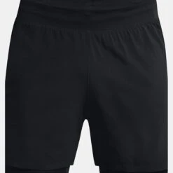 Under Armour Men's Iso-Chill Run 2-in-1 Shorts Black / Black / Reflective -Featured Sports Equipment Store ps1364858 001 hf