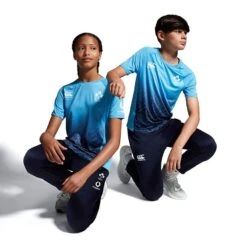 Canterbury Ireland Rugby IRFU 2023/24 Kids' Training T-Shirt Azure Blue / Evening Blue -Featured Sports Equipment Store q a007581at5 x1