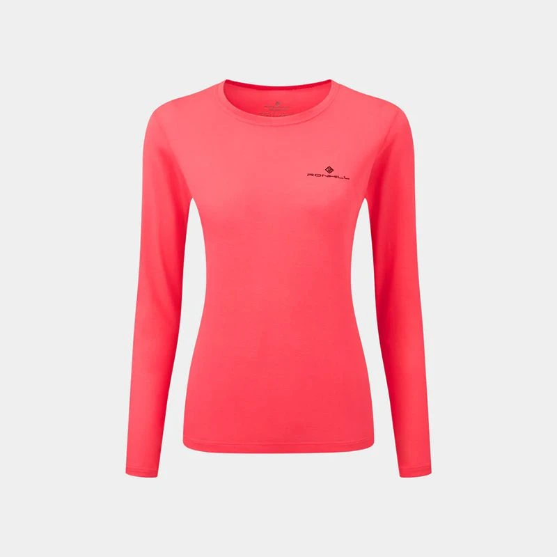 Ronhill Women's Core Long Sleeve T-Shirt Hot Pink / Black