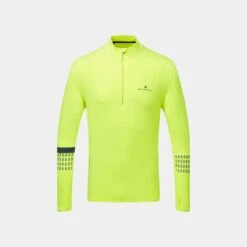 Ronhill Men's Tech Afterhours Half Zip Top Fluo Yellow / Reflect