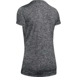 Under Armour Women's Tech™ SS V-Neck Twist T-Shirt Black / Metallic Silver -Featured Sports Equipment Store s7.ps1258568 001 hb