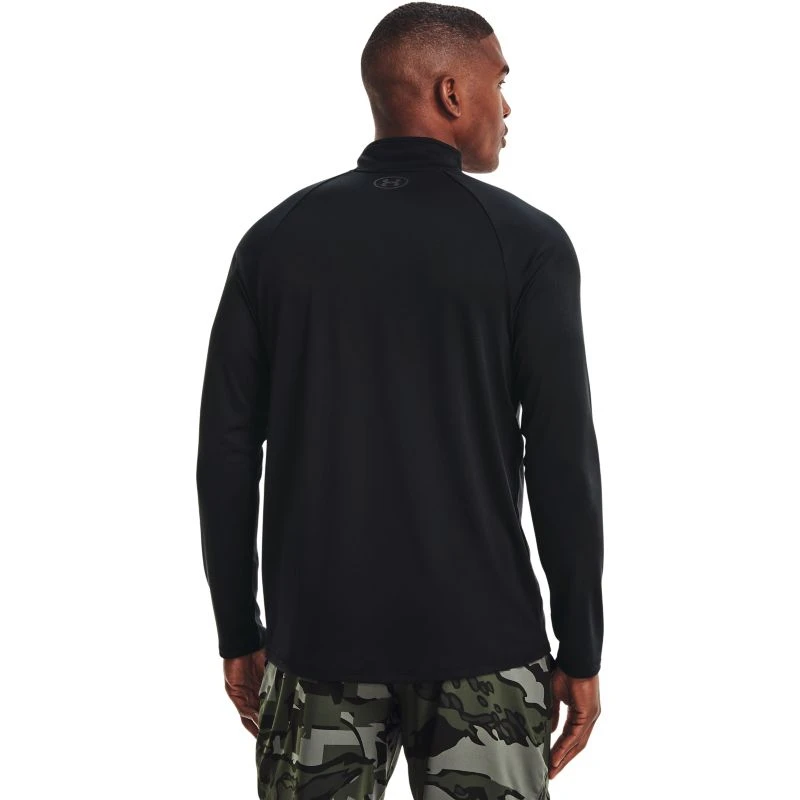 Under Armour Men's UA Tech™ Half Zip Top Black / Charcoal 4 Under Armour Men's UA Tech™ Half Zip Top Black / Charcoal - Image 2