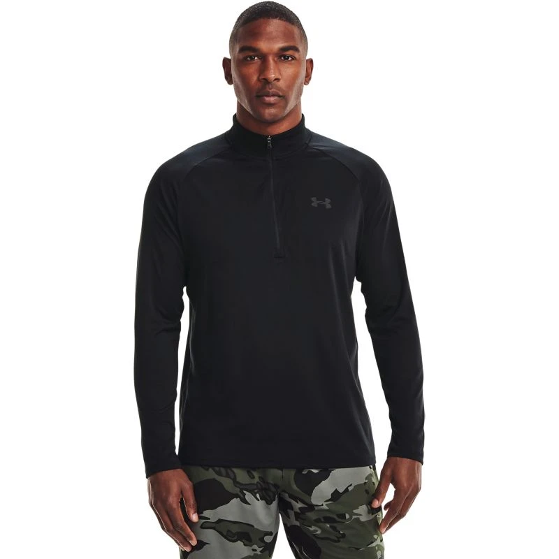 Under Armour Men's UA Tech™ Half Zip Top Black / Charcoal 3 Under Armour Men's UA Tech™ Half Zip Top Black / Charcoal