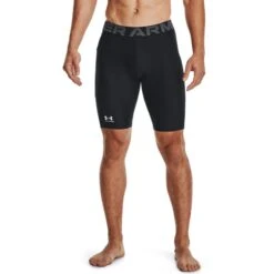 Under Armour Men's HeatGear® Pocket Long Shorts Black / White