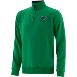 Trad Craft Men's Notre Dame Ireland Half Zip Top Emerald
