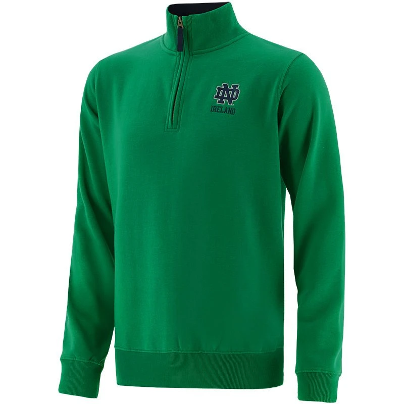 Trad Craft Men's Notre Dame Ireland Half Zip Top Emerald 3 Trad Craft Men's Notre Dame Ireland Half Zip Top Emerald