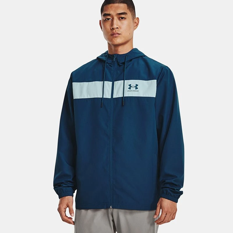 Under Armour Men's UA Sportstyle Windbreaker Jacket Fuse Teal / Petrol Blue 3 Under Armour Men's UA Sportstyle Windbreaker Jacket Fuse Teal / Petrol Blue