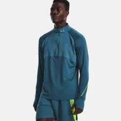 Under Armour Men's Qualifier Run 2.0 Half Zip Top Static Blue / Reflective